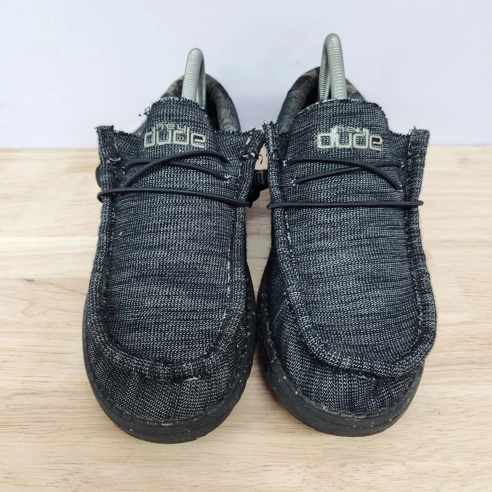 Hey Dude Wally Stretch Midnight Bunker Mens Shoes Size 8 Black Camo